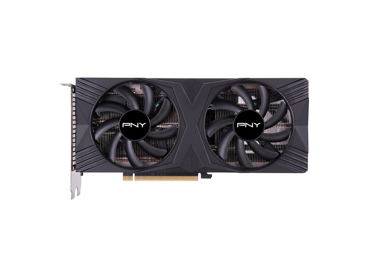 Видеокарта PNY NVIDIA GeForce RTX 4060Ti VERTO Dual Fan, 8Gb DDR6, 128 бит, PCI-E, HDMI, 3DP, Retail (VCG4060T8DFXPB1)