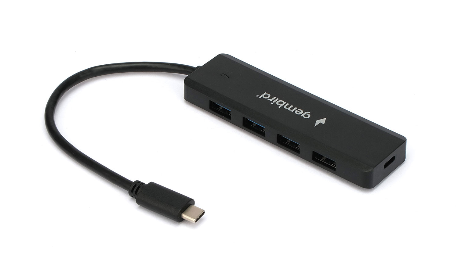 USB-концентратор Gembird UHB-C424, 4xUSB 3.0, 1 (для питания)xUSB-C, черный (UHB-C424) - фото 1
