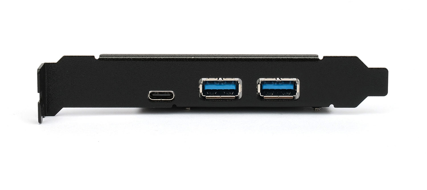 Контроллер USB 3.0 Gembird SPCR-03, внешние порты: 2xUSB 3.0 + 1xType-C, внутренние порты: SATA 15 pin (M), PCI-Ex1, Retail (SPCR-03)