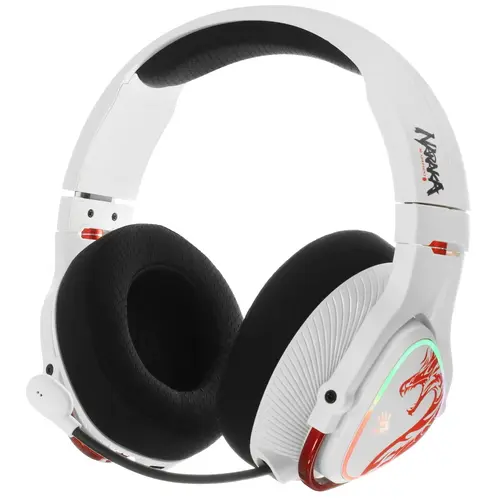 Беспроводная гарнитура A4Tech Bloody MR720, белый/красный (MR720 NARAKA)