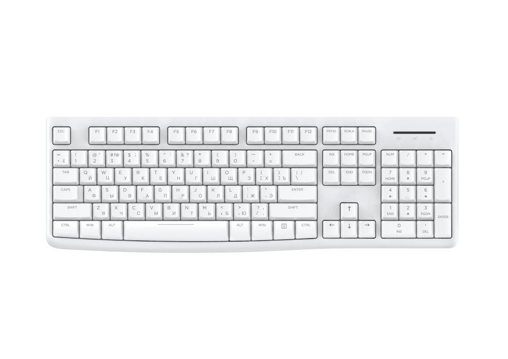 

Клавиатура проводная Dareu LK185, мембранная, USB, белый (LK185 White ver2), LK185