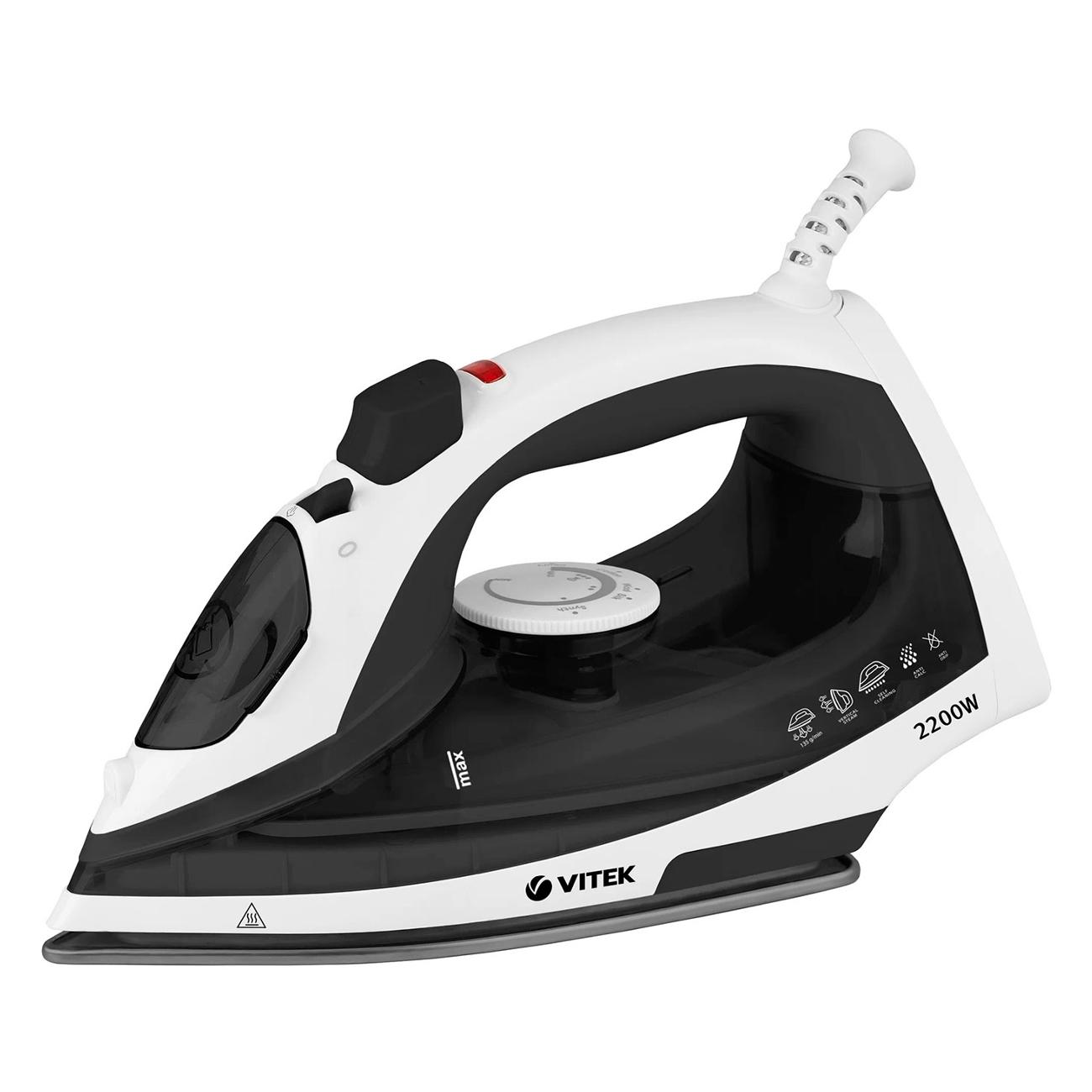 Утюг Vitek VT-8338 2.2 кВт, черный/белый