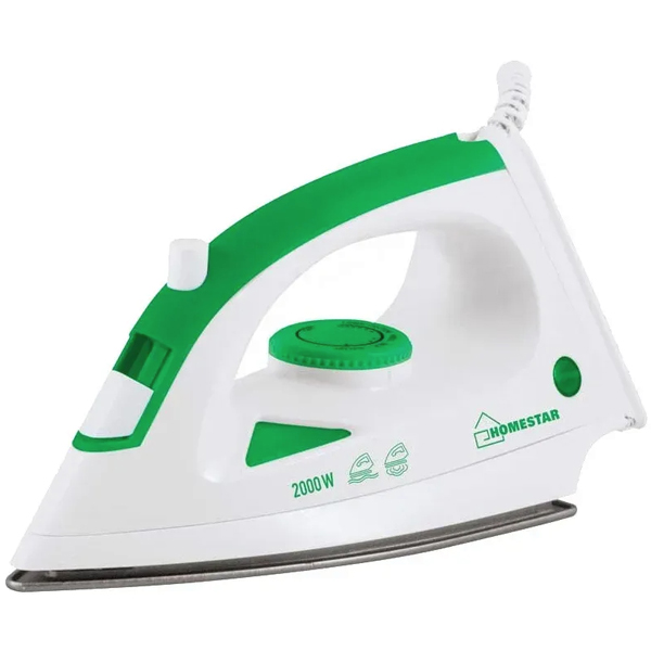 

Утюг HomeStar HS-4001 2 кВт, длина шнура 1.5 м, белый/зеленый (004837), HS-4001