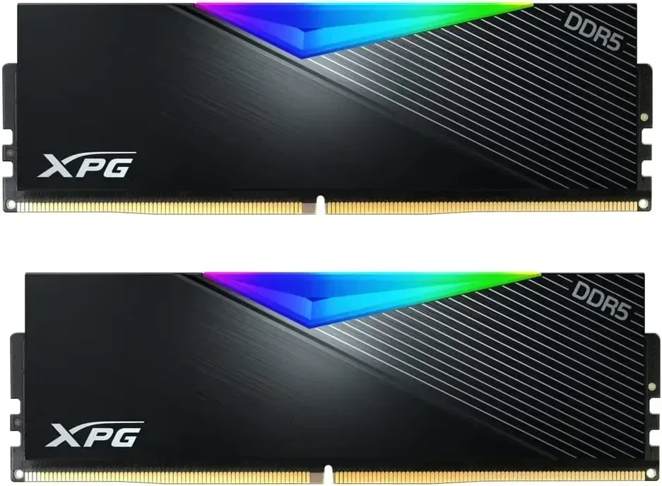 

Комплект памяти DDR5 DIMM 32Gb (2x16Gb), 6400MHz, CL32, 1.4V, ADATA, XPG Lancer RGB (AX5U6400C3216G-DCLABK) Retail, AX5U6400C3216G-DCLABK