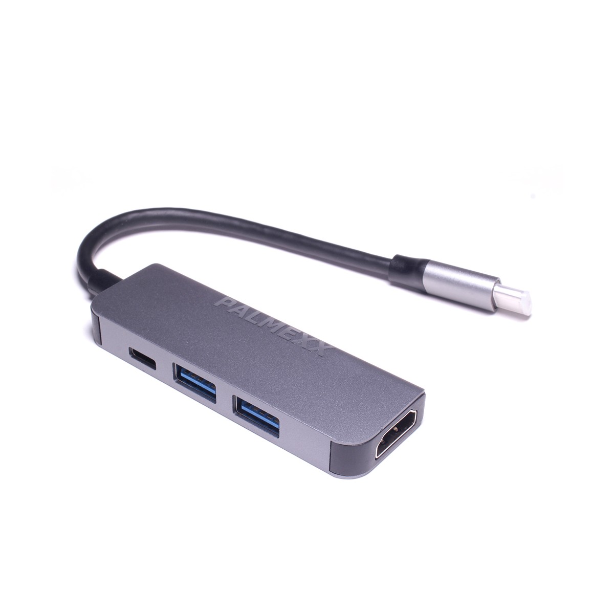 Хаб (разветвитель) Palmexx, 2xUSB 3.0, 1xUSB-C, серный + 1xHDMI (PX/HUB-014)