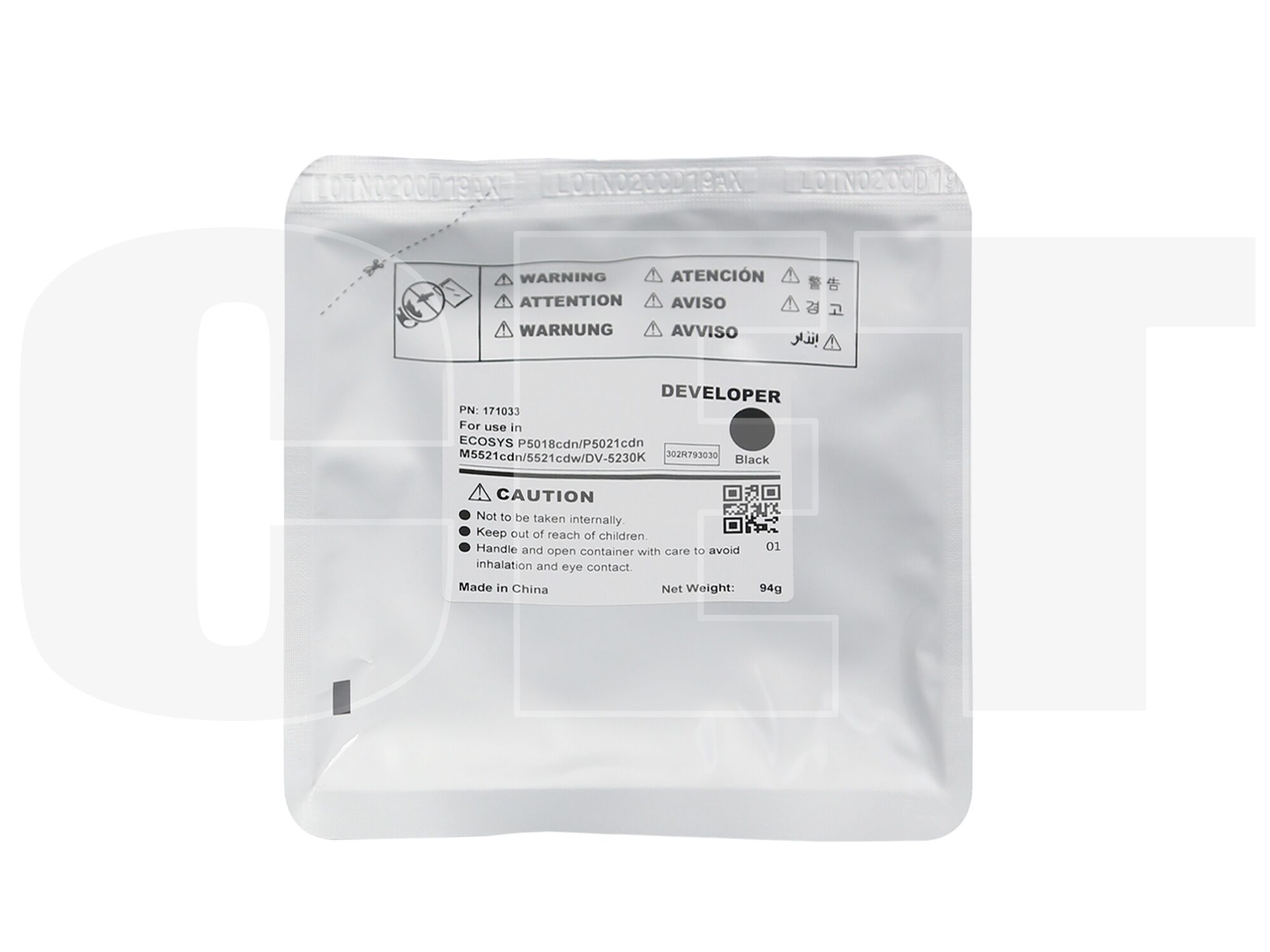 

Девелопер CET для ECOSYS M5521cdn/P5021cdn/M5526cdw, DV-5230K, 302R793030, 100000 страниц, черный, пакет, 94 г (CET171033)