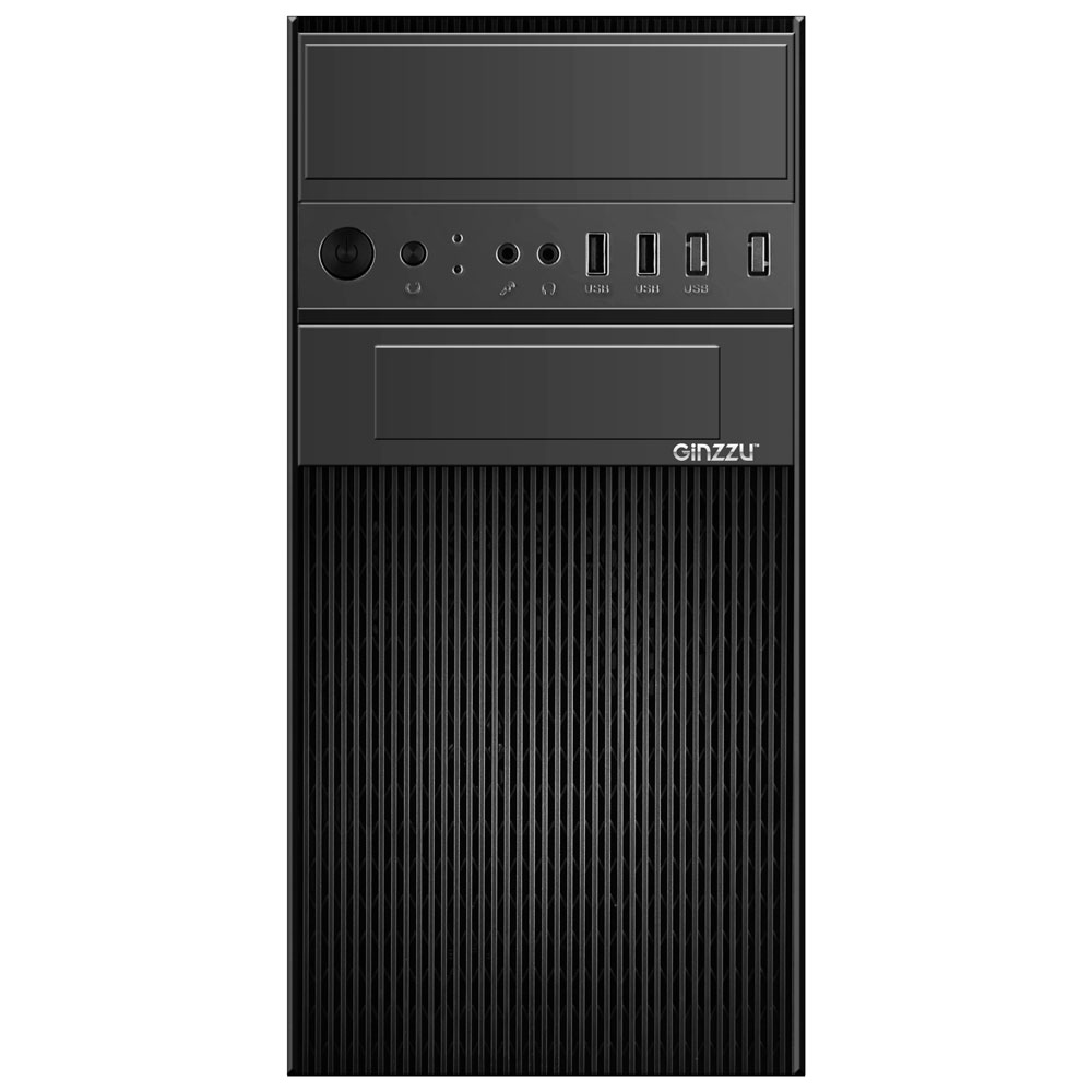 

Корпус Ginzzu D 190, mATX, Mini-Tower, черный, без БП (D 190), D 190