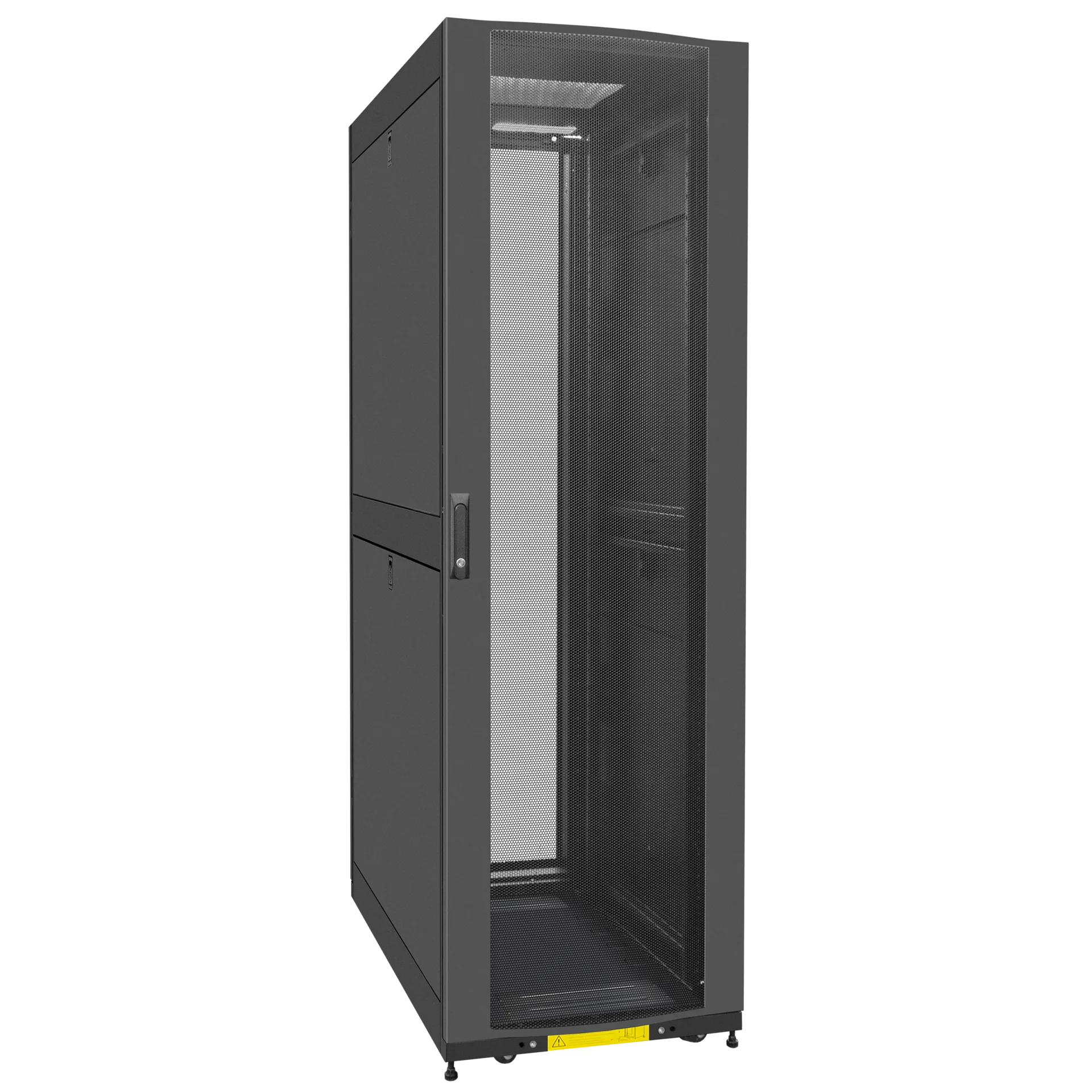 

Шкаф серверный напольный 48U 600x1200 мм, перфорация, черный, Metal Box (MQ486012)