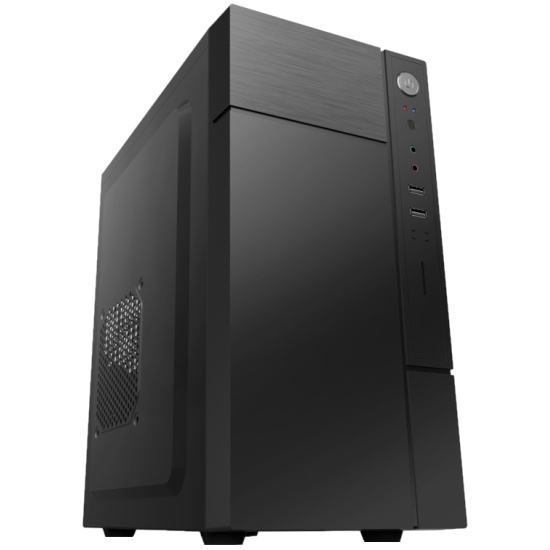 Корпус Foxline Forza FZ-017, mATX, Mini-Tower, черный, 450 Вт (FZ-017-SX450R)