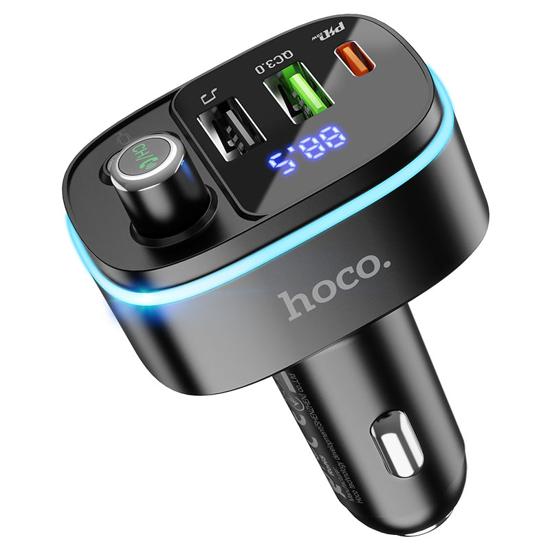 FM-трансмиттер Hoco E62 Fast, Bluetooth, USB, черный (756299)