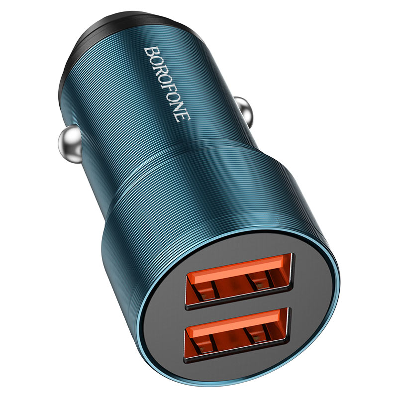 

Автомобильное зарядное устройство Borofone BZ19 Wisdom, 2xUSB, 2.4А, 12 Вт, синий (974443387322), BZ19 Wisdom