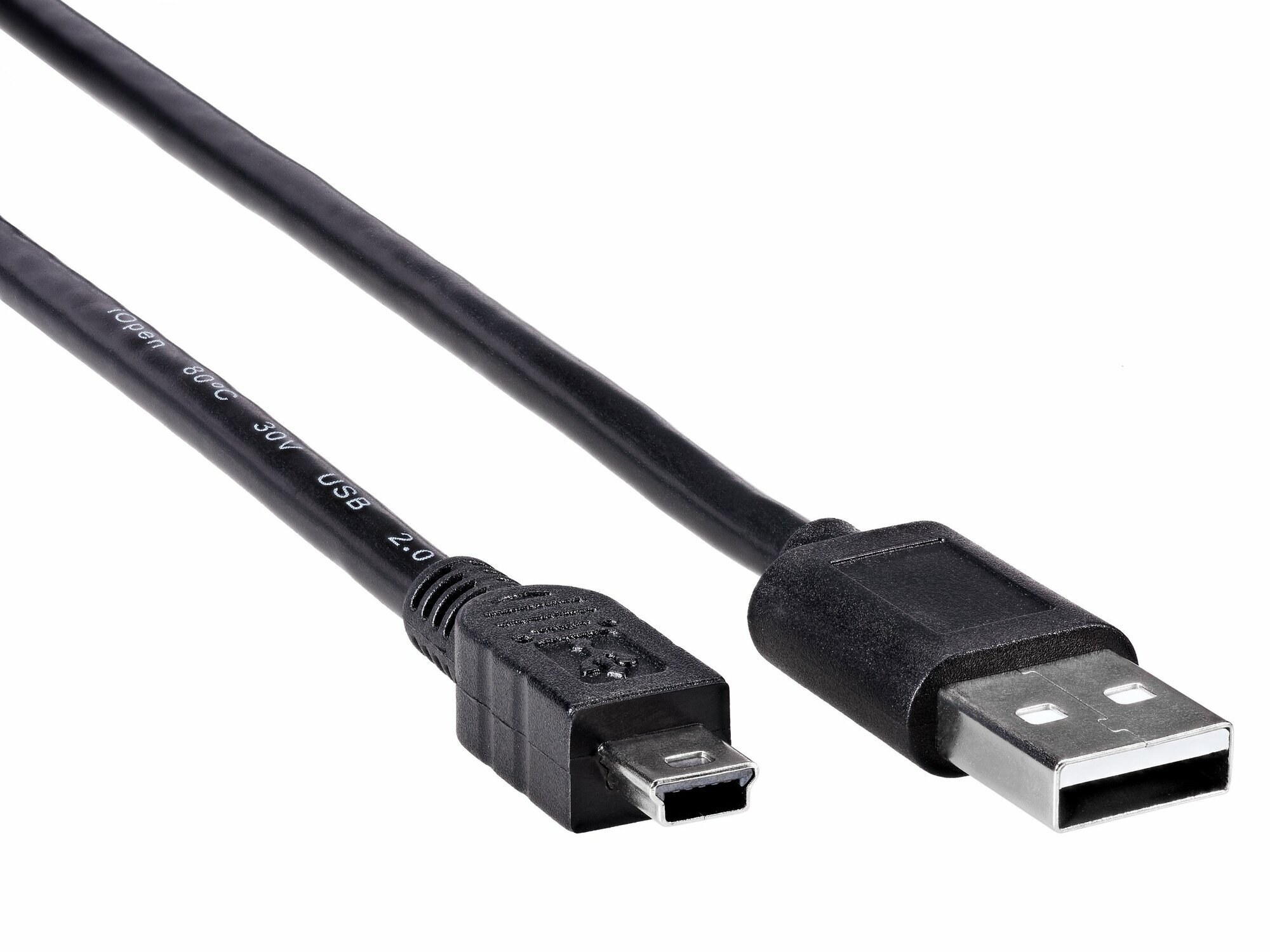 

Кабель USB 2.0(Am)-Mini USB 2.0(Bm), 1.8 м, черный, iOpen ACU215A (ACU215A-1.8M), ACU215A