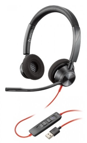 Проводная гарнитура Plantronics Blackwire 3320, USB, черный (213934-01) б/у, после ремонта, следы эксплуатации, без комплекта