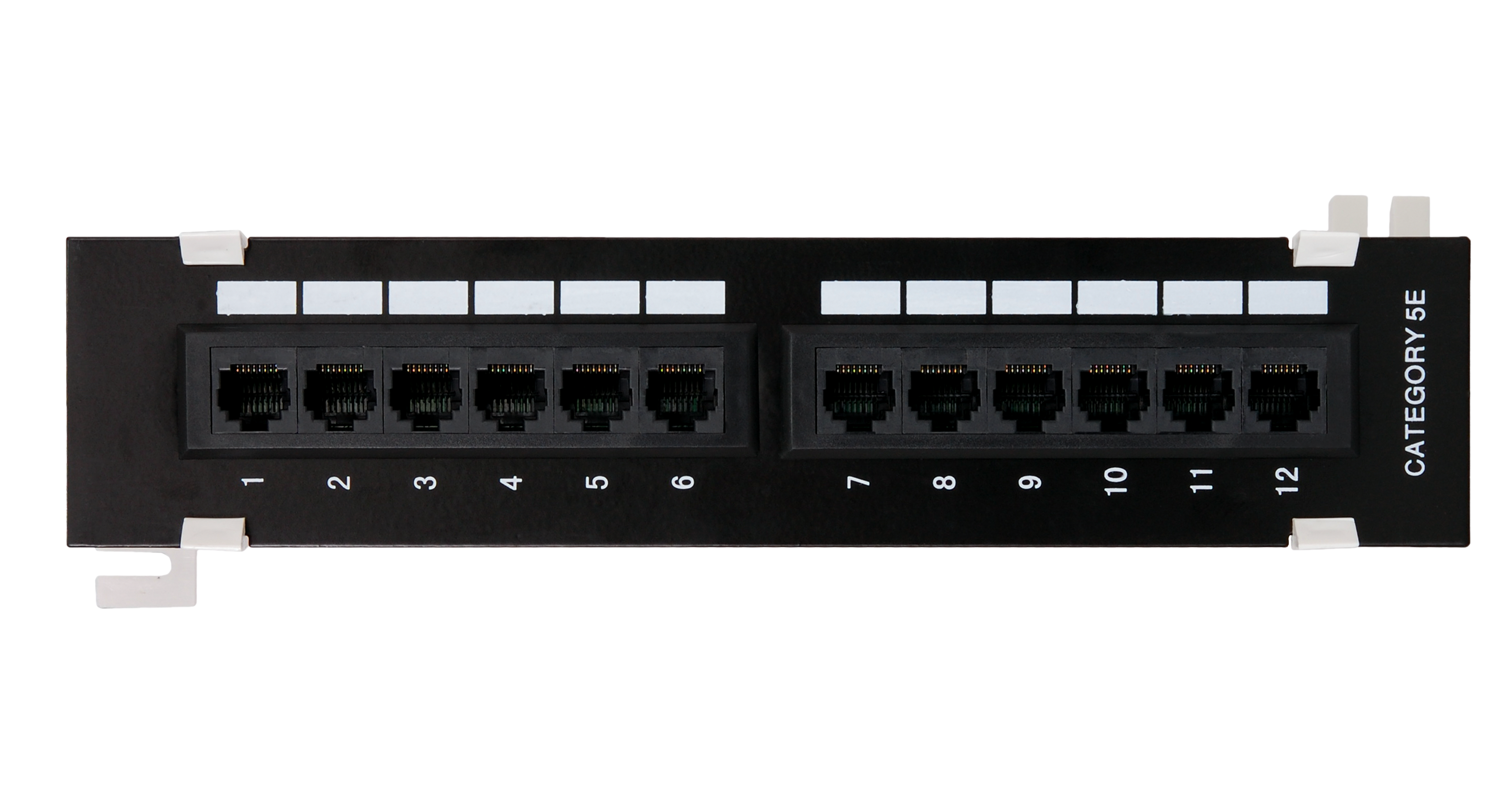 Патч-панель настенная, порты: 12 x RJ-45 кат. 5e, черный, EC-UWP-12-UD2, NETLAN (EC-UWP-12-UD2) - фото 1