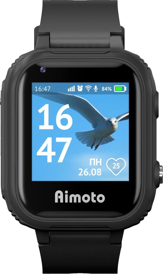 Умные часы детские Aimoto Pro 4G, 1.4" IPS, черный (8100801) б/у, после ремонта, следы эксплуатации, комплект полный