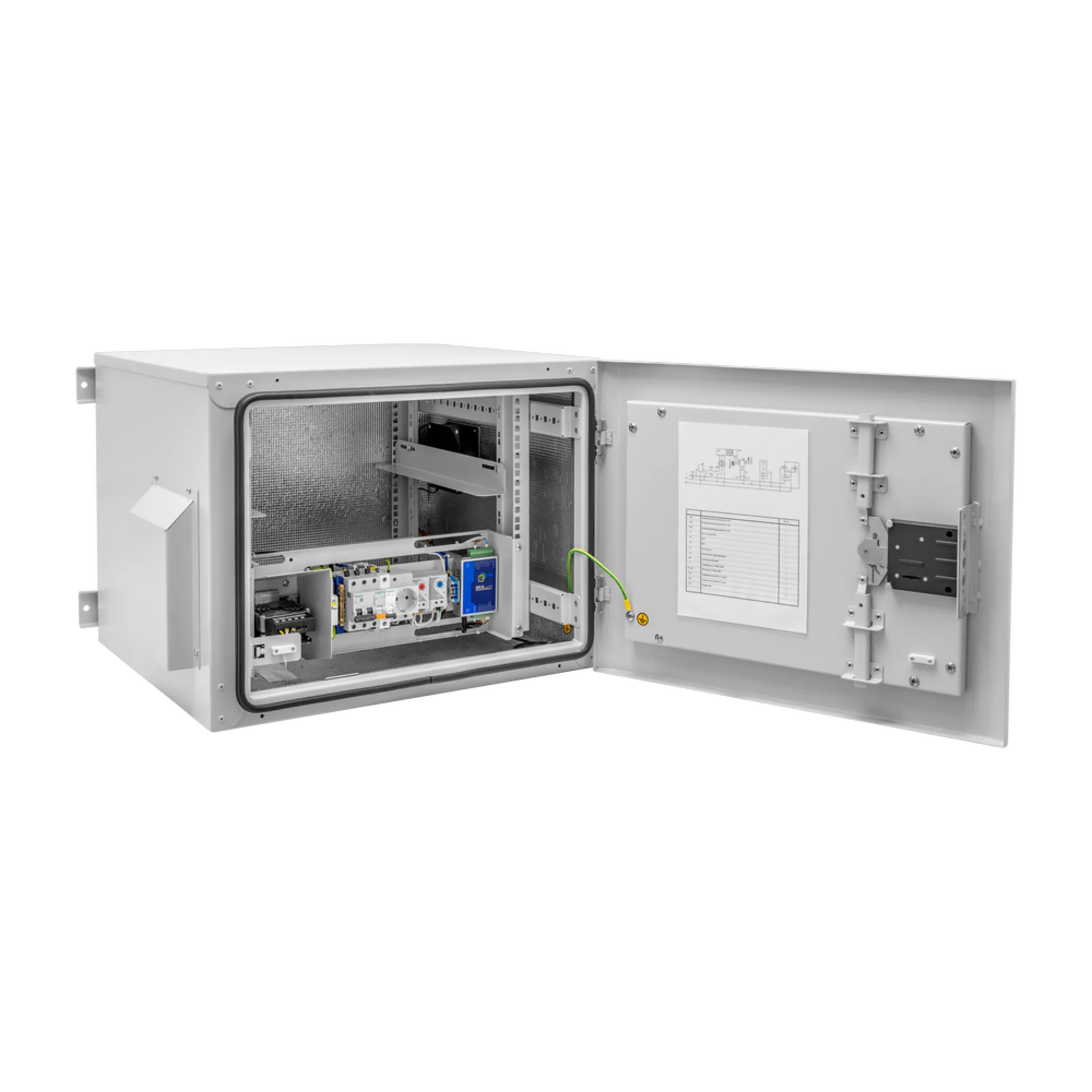 Шкаф уличный всепогодный настенный 9U 730x630 мм, цельнометаллический, серый, SNR (SNR-OWC-096060-CHE)