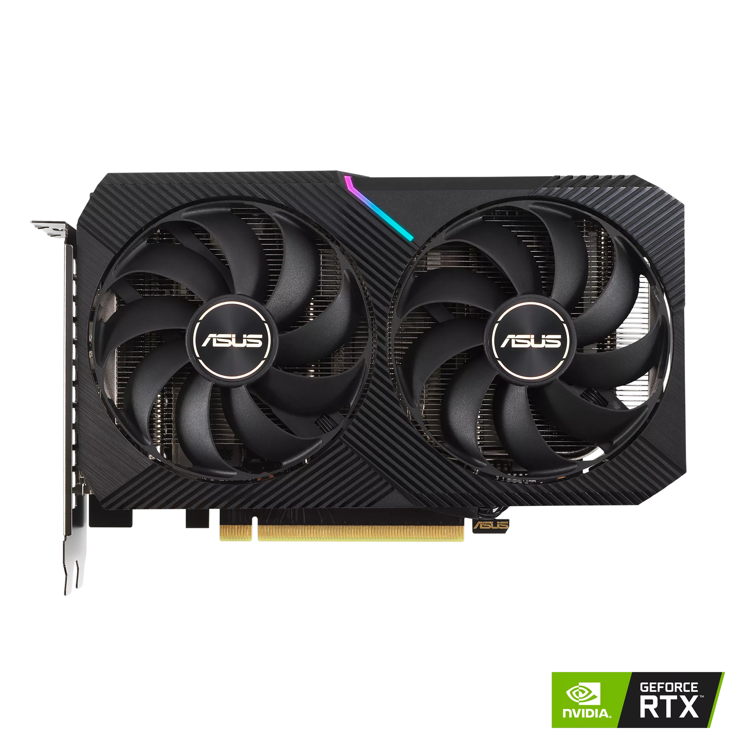 Видеокарта ASUS NVIDIA GeForce RTX 3050 OC Edition, 8Gb DDR6, 128 бит, PCI-E, HDMI, 3DP, Retail (DUAL-RTX3050-O8G-V2) - фото 1