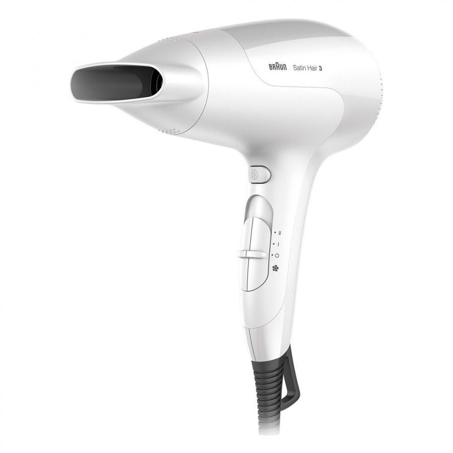 

Фен Braun BRHD380E 2 кВт, режимов: 3, насадок: 1, белый, BRHD380E