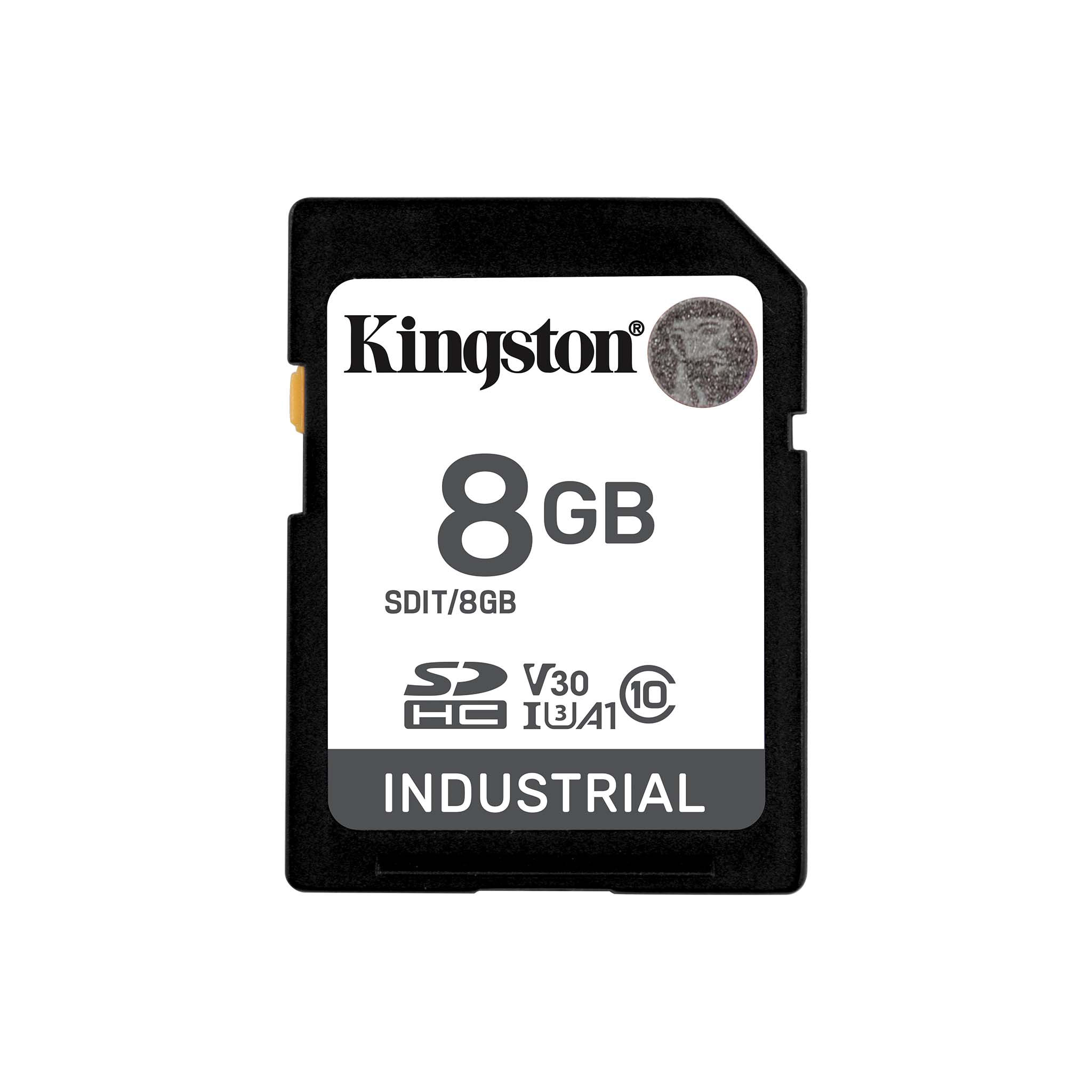 Карта памяти промышленная 8Gb SDHC Kingston Industrial Temperature Class 10 UHS-I U3 V30 A1 (SDIT/8GB)