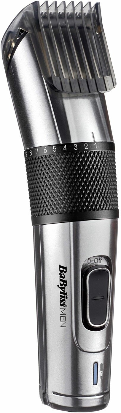 

Машинка для стрижки Babyliss E977E, насадок 2, длина шнура 1.8 м, серый (E977E), E977E