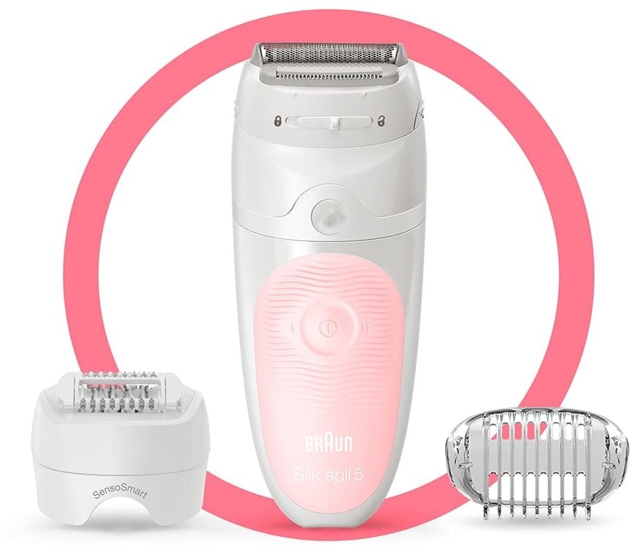 

Эпилятор Braun SES5-620 , белый/розовый (SES5-620 ), SES5-620