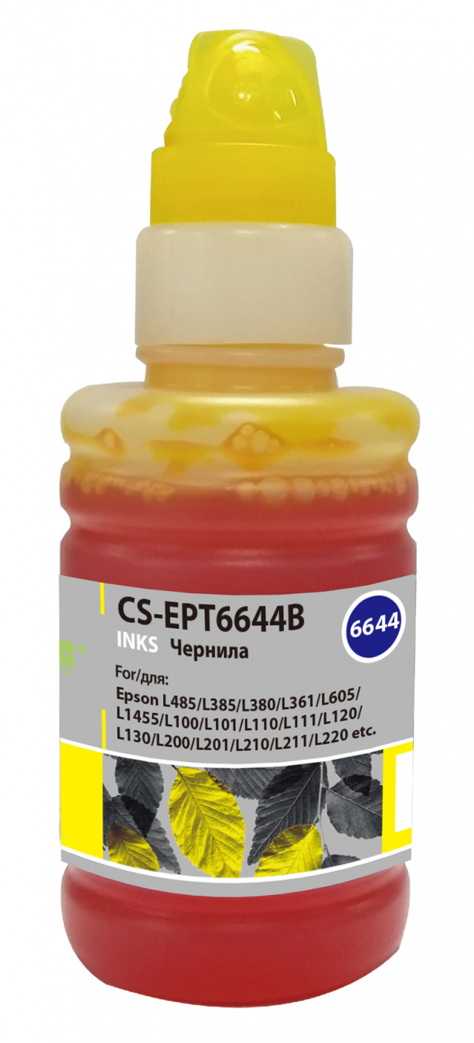 

Чернила Cactus CS-EPT6644B, 100 мл, желтый, совместимые, водные для Epson L100/L110/L120/L132/L200/L210/L222/L300/L312/L350/L355/L362/L366/L456/L550/L555/L566/L1300 (CS-EPT6644B), CS-EPT6644B