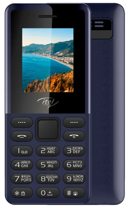 Мобильный телефон ITEL IT2163N, 1.77' TN, BT, 2-Sim, 600 мА·ч, micro-USB, темно-синий (ITL-IT2163N-DEBL)