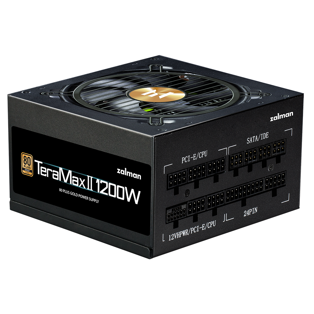 

Блок питания 1200 Вт ATX Zalman TeraMax II, 120 мм, 80 Plus Gold, Retail (ZM1200-TMX2), TeraMax II