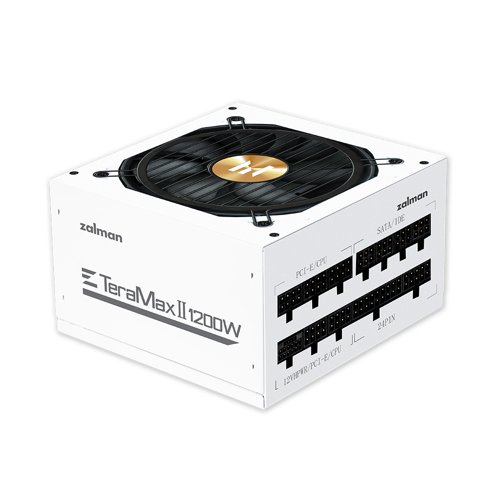 

Блок питания 1200 Вт ATX Zalman TeraMax II, 120 мм, 80 Plus Gold, Retail (ZM1200-TMX2 WH), TeraMax II