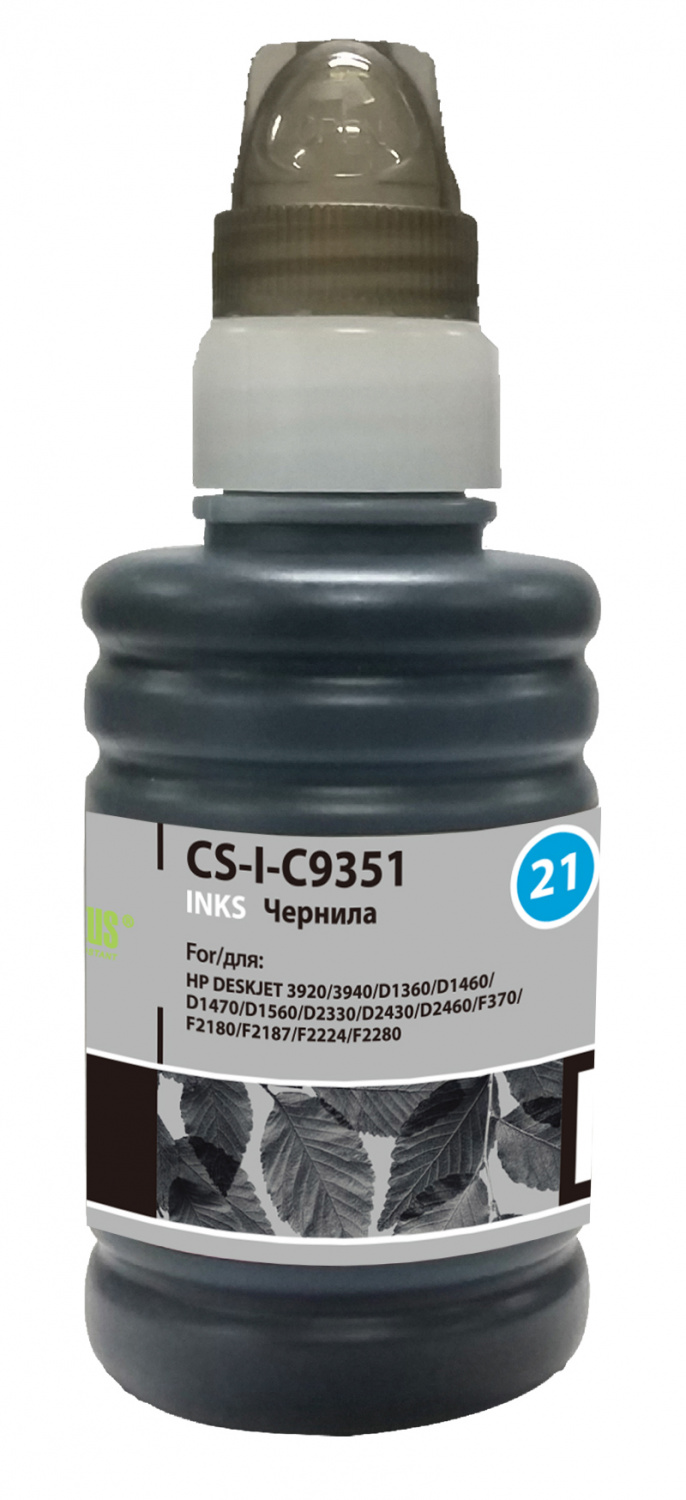 

Чернила Cactus CS-I-C9351, 100 мл, черный, совместимые для DeskJet 3920 / 3940 / D1360 / D1460 / D1470 / D1560 / D2330 / D2430, CS-I-C9351