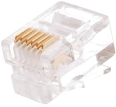 

Коннектор RJ-12 6P6C категория 3, 1000 шт., NETLAN (EC-UP6P6C-UC-003-TR-1000)