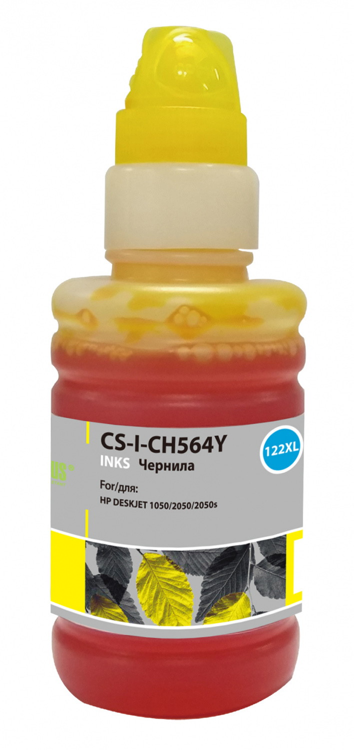 

Чернила Cactus CS-I-CH564Y, 100 мл, желтый, совместимые для DeskJet 1050 / 2050 / 2050s, CS-I-CH564Y
