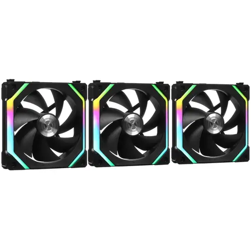 

Комплект вентиляторов Lian Li UNI Fan SL V2, 120 мм, 2000rpm, 29.2 дБ, 4-pin, 3шт, черный, ARGB подсветка (G99.12SLV23B.00/G99.12SLV23B.R0), SL V2