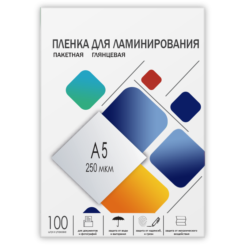 

Пленка для ламинирования Гелеос 250 мкм, A5, 100 шт., глянцевая (LPA5-250)