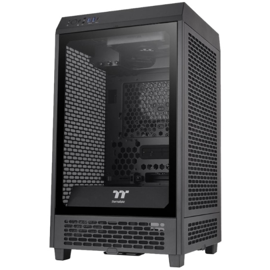 Корпус Thermaltake The Tower 200, Mini-Tower, без БП, черный
