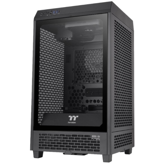 Корпус Thermaltake The Tower 200, Mini-ITX, Mini-Tower, 2xUSB 3.0, USB Type-C, черный, без БП (CA-1X9-00S1WN-00)