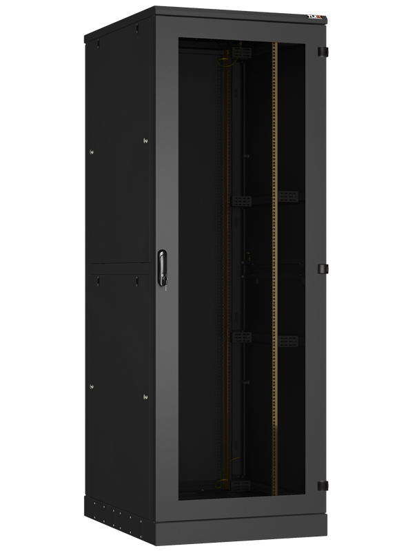 

Шкаф телекоммуникационный напольный 47U 800x1000 мм, стекло/металл, черный, разборный, TLK TFA-478010-GHMH-BK (TFA-478010-GHMH-BK), TFA-478010-GHMH-BK