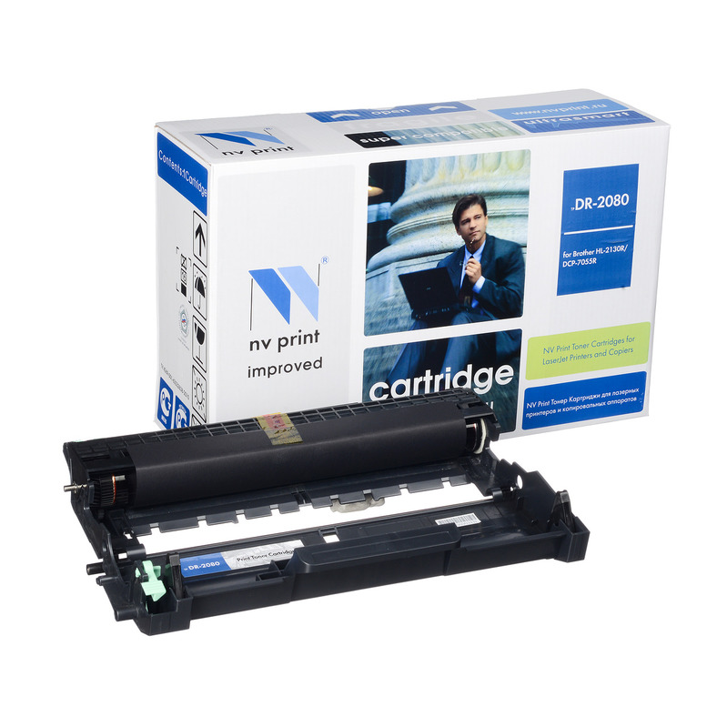 

Драм-картридж (фотобарабан) лазерный NV Print NV-DR2080 (DR-2080), черный, 12000 страниц, совместимый, для Brother DCP-7055R / HL-2130R, NV-DR2080