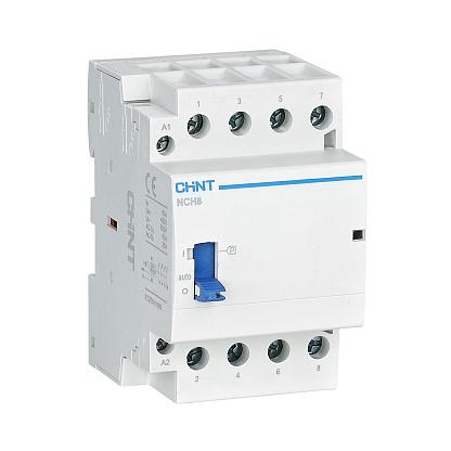

Контактор модульный четырехполюсный (4P) 25А 230 В, AC, IP20, CHINT NCH8-25M/40 (257478), NCH8-25M/40