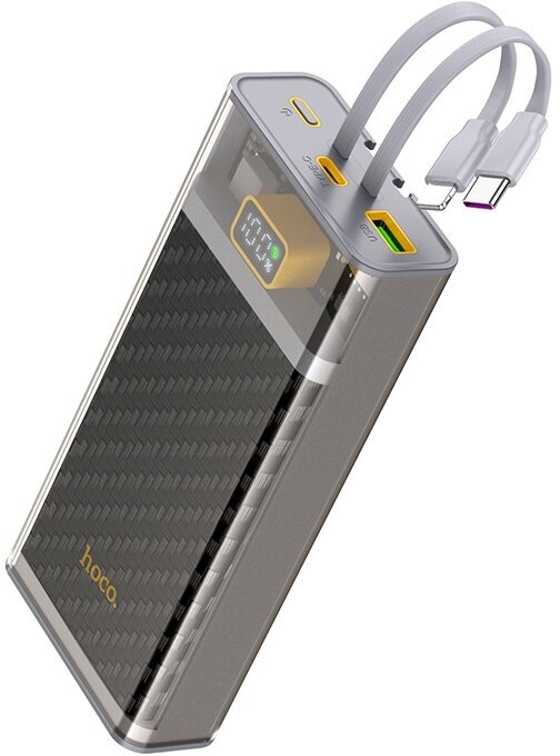 

Портативный аккумулятор (Powerbank) Hoco J104A, 20 А·ч, 2xUSB, 3А, Type-C, QC, PD, серый (6931474788962), J104A