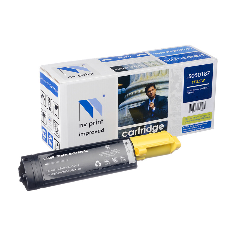 

Картридж лазерный NV Print NV-S050187Y (S050187), желтый, 4000 страниц, совместимый, для Epson AcuLaser C1100 / CX11N / CX11NF