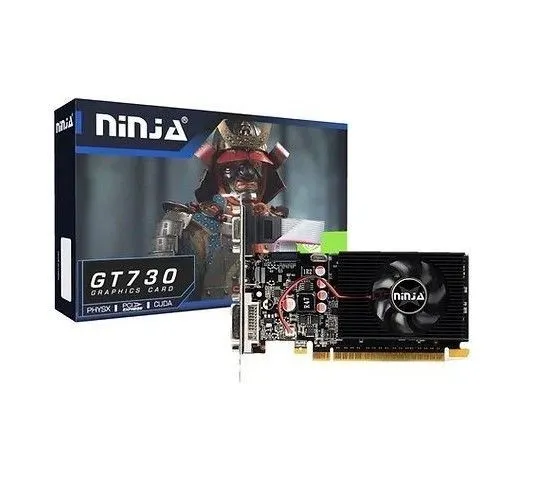 Видеокарта Ninja NVIDIA GeForce GT 730, 2Gb DDR3, 128 бит, PCI-E, VGA, DVI, HDMI, Retail (NF73NP043F)