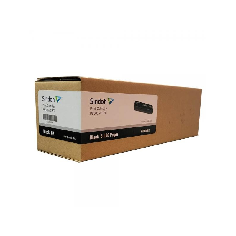 Картридж лазерный Sindoh P300T6KK-W, черный, 6000 страниц, оригинальный для Sindoh C300/P300dn с чипом
