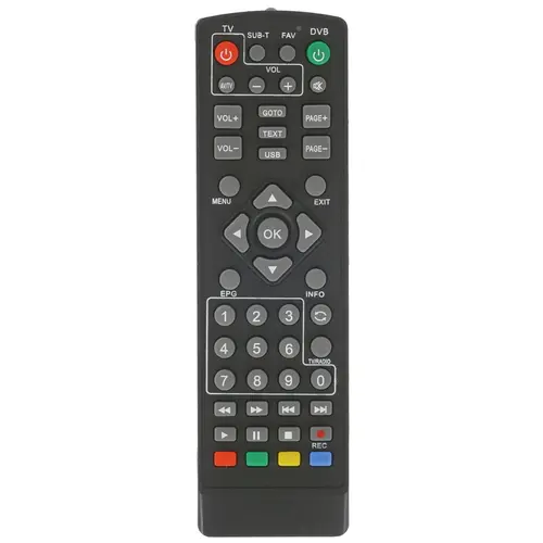 Универсальный пульт REXANT RX-DVB-014 для телевизоров, черный (38-0014)