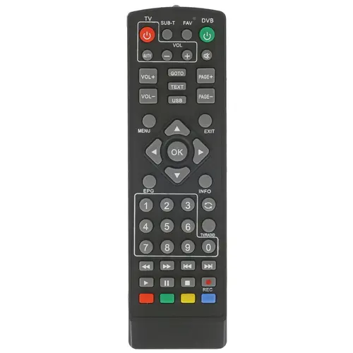 

Универсальный пульт REXANT RX-DVB-014 для телевизоров, черный (38-0014), RX-DVB-014