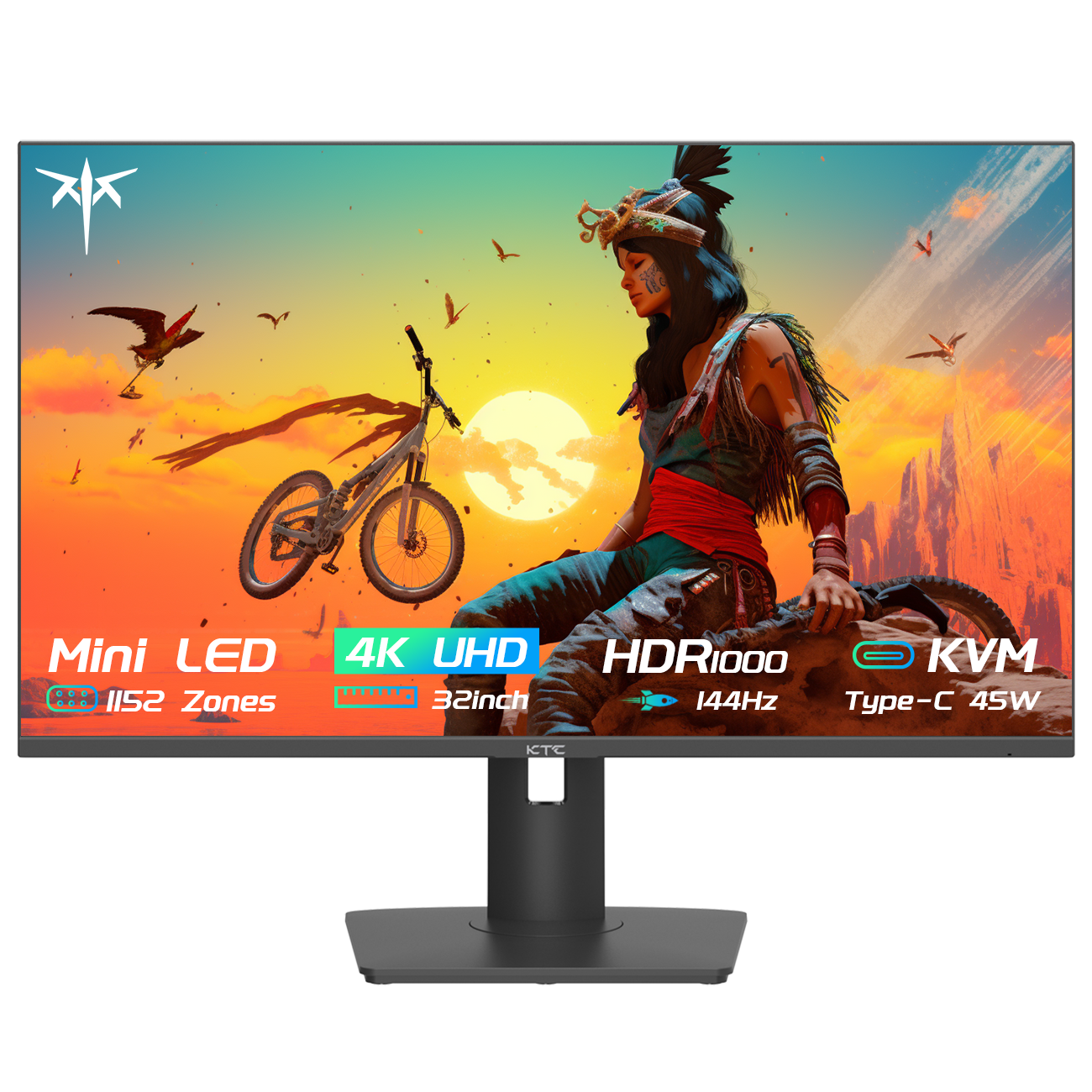 

Монитор 31.5" KTC M32P10 IPS, 3840x2160 (16:9), 600кд/м2, 144 Гц, 1 мс, 178°/178°, HDMI, DisplayPort, USB Type-C, USB-Hub, черный (M32P10), M32P10
