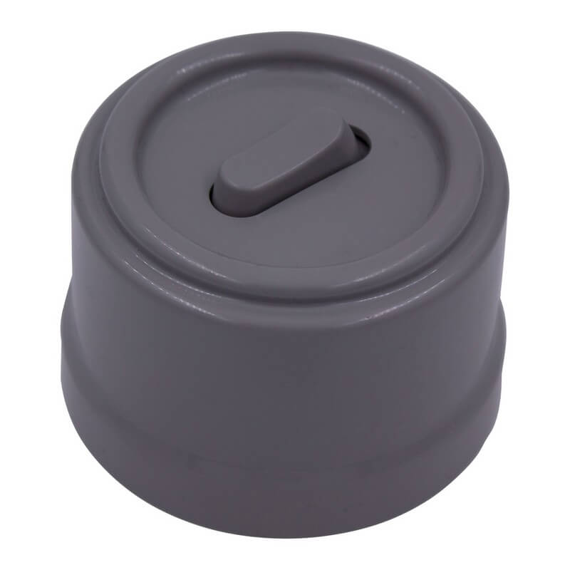 

Выключатель Bironi B1-220-26, 1кл., открытый монтаж, в сборе, титан (B1-220-26), B1-220-26