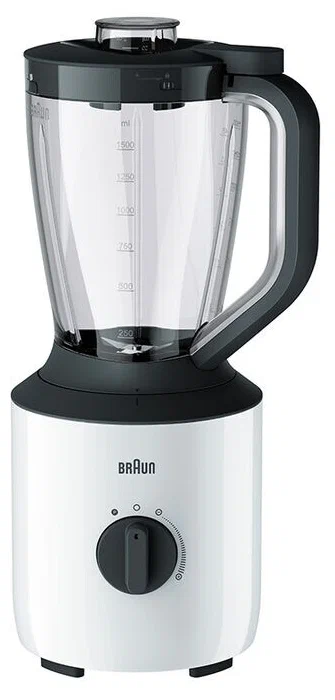 

Блендер стационарный Braun JB3100WH 800 Вт, 2 л, белый/черный (JB3100WH), JB3100WH