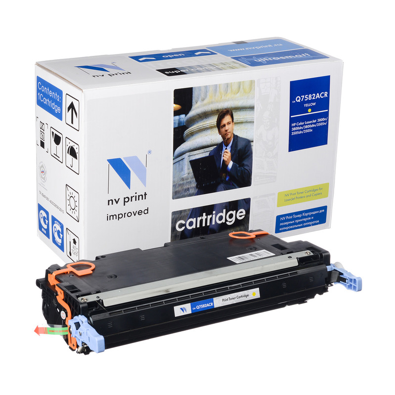 

Картридж лазерный NV Print NV-Q7582AY (503A), желтый, 6000 страниц, совместимый, для CLJ 3800 / CP3505