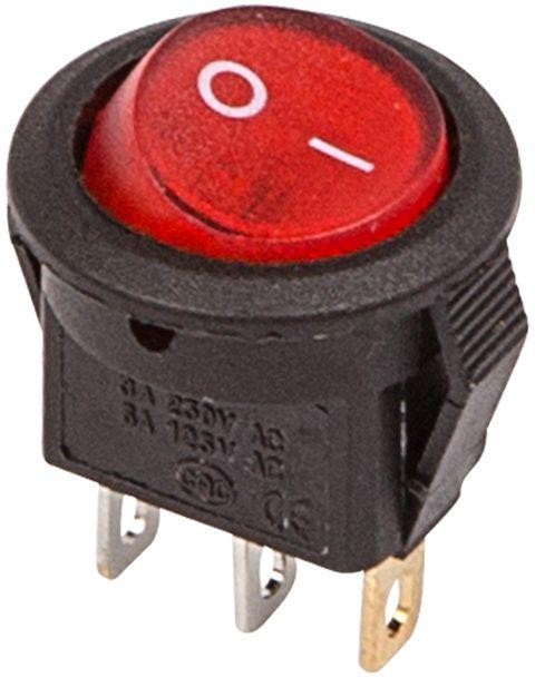 Выключатель клавишный Rexant 36-2530-1, 1кл., индикатор/подсветка, открытый монтаж, в сборе, черный (36-2530-1)